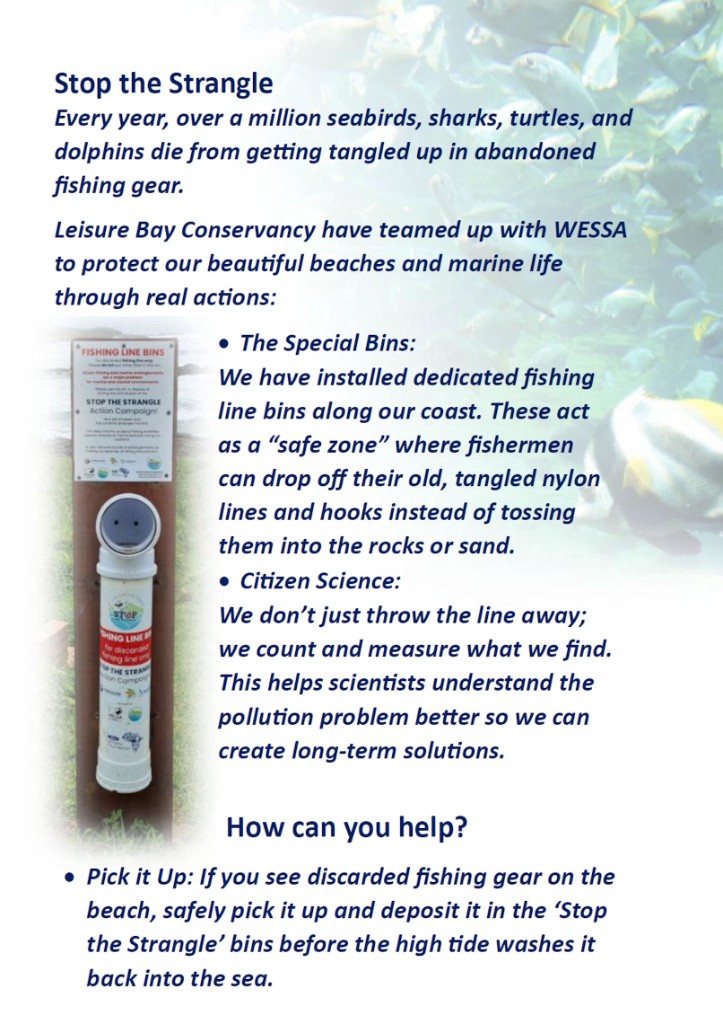 Leisure Bay Conservancy poster: Stop the Strangle